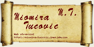 Miomira Tucović vizit kartica